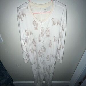 Aerie Polar Bear Button Up Onesie